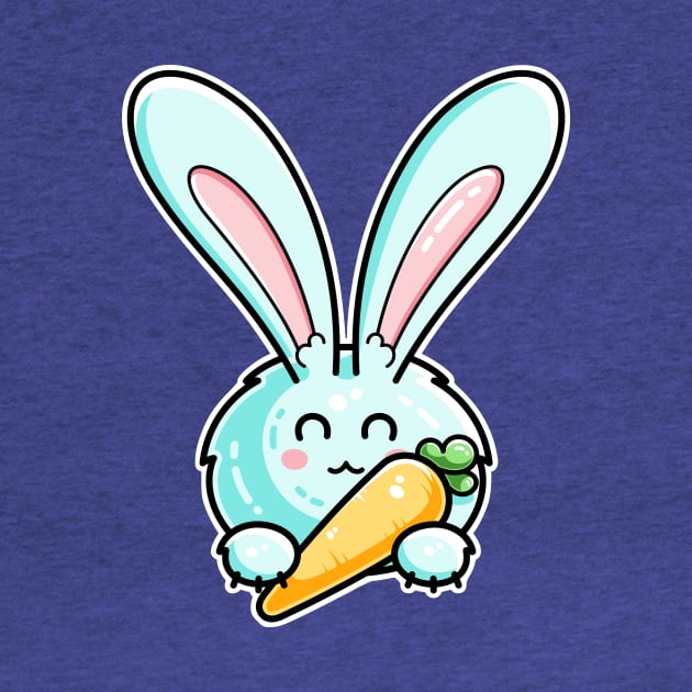 Kawaii Cute Rabbit Holding Carrot by freeves